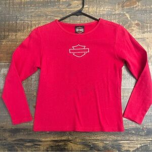 Harley-Davidson Kids Bright Red Long Sleeve Tee